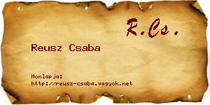 Reusz Csaba névjegykártya